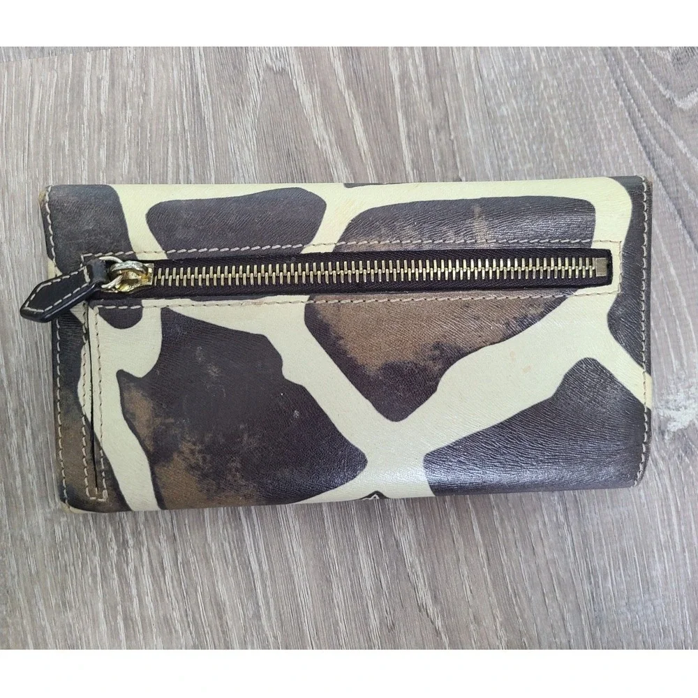 Dooney & Bourke Giraffe Print Leather Hobo Shoulder Purse Wallet Set Y2K - Picture 5 of 11